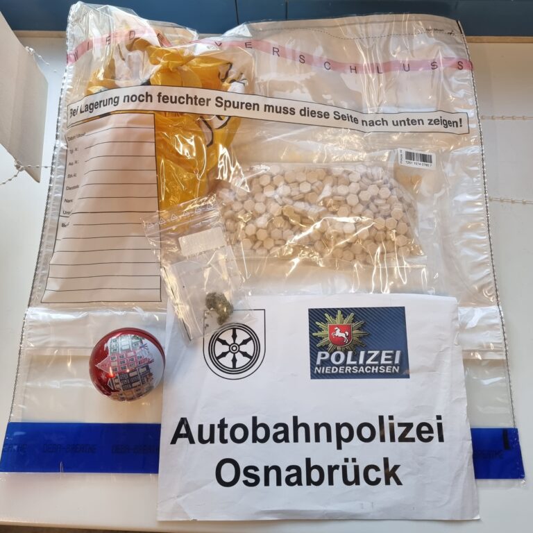 Drogenfund A30 / Foto: Polizeiinspektion Osnabrück