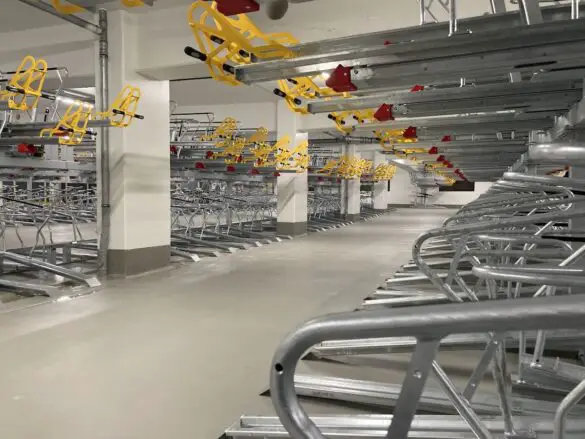 Automatisch gespeicherter Entwurf In doppelstöckigen Parksystemen kann hier ab dem 1. April geparkt werden. / Foto: Schulte