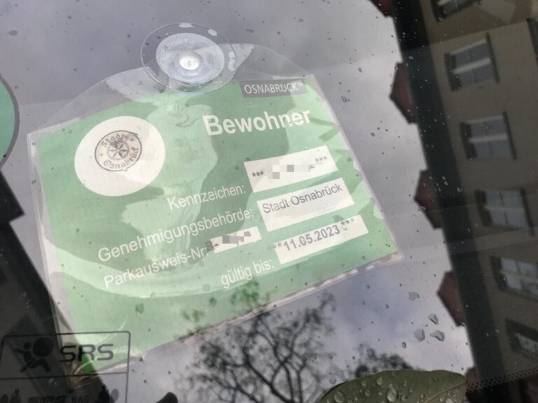 Bewohnerparkausweis (Symbolbild)