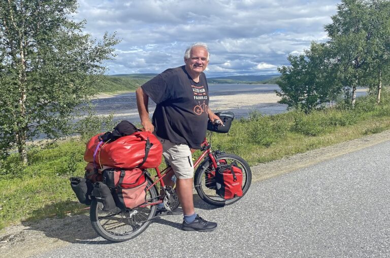 Reinhard Pantke bereist mit seinem Rad die Welt. / Foto: Reinhard Pantke