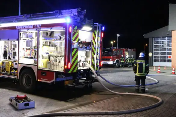 Aufenthaltsraum in Flammen - Zimmerbrand im Bohmte