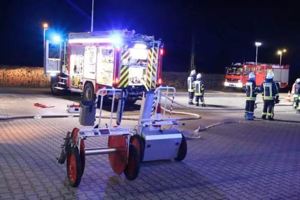 Aufenthaltsraum in Flammen - Zimmerbrand im Bohmte