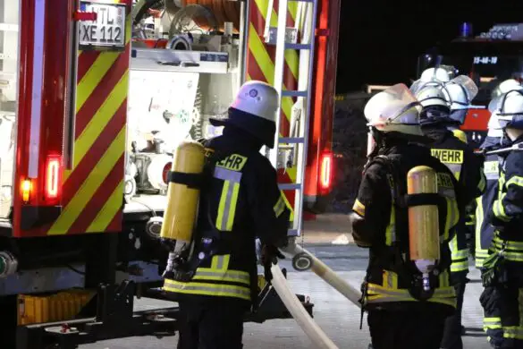 Aufenthaltsraum in Flammen - Zimmerbrand im Bohmte