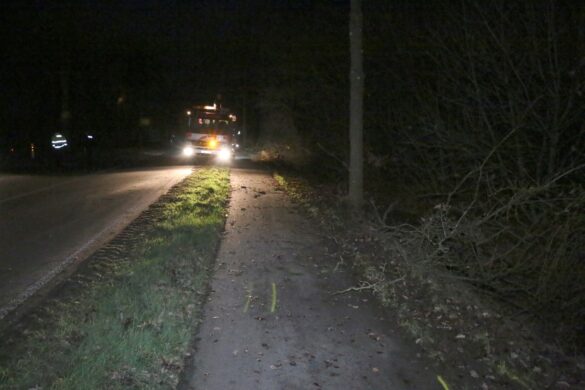 Unfallort mit Straßengraben