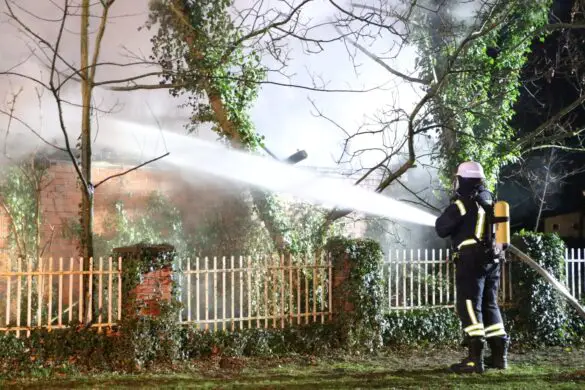 Scheunenanbau brennt