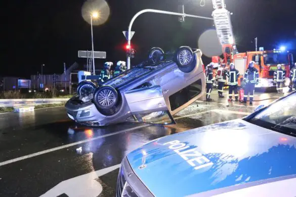 ausgeleuchtete Unfallstelle