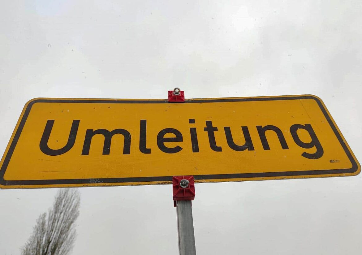 Umleitung Schild
