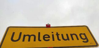 Umleitung Schild