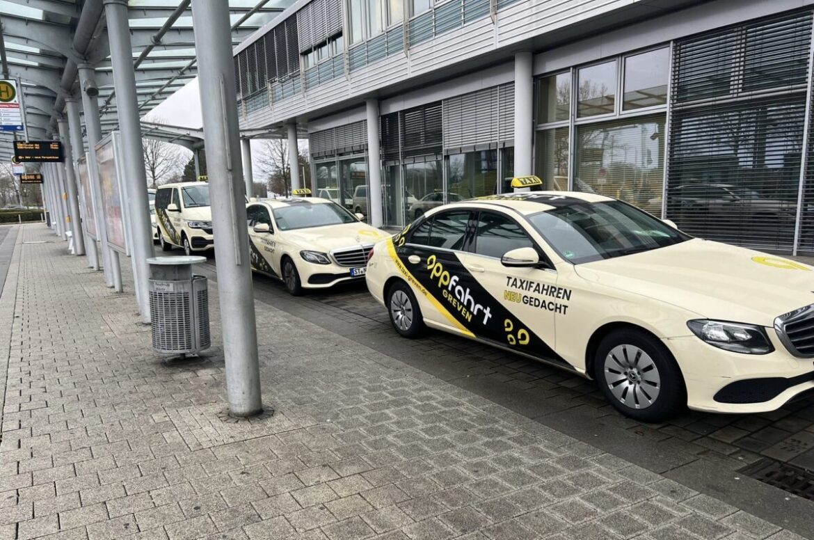 Seit Januar ist "Appfahrt" auch in Greven - wie hier am FMO - verfügbar. / Foto: Selahattin Ekicibil