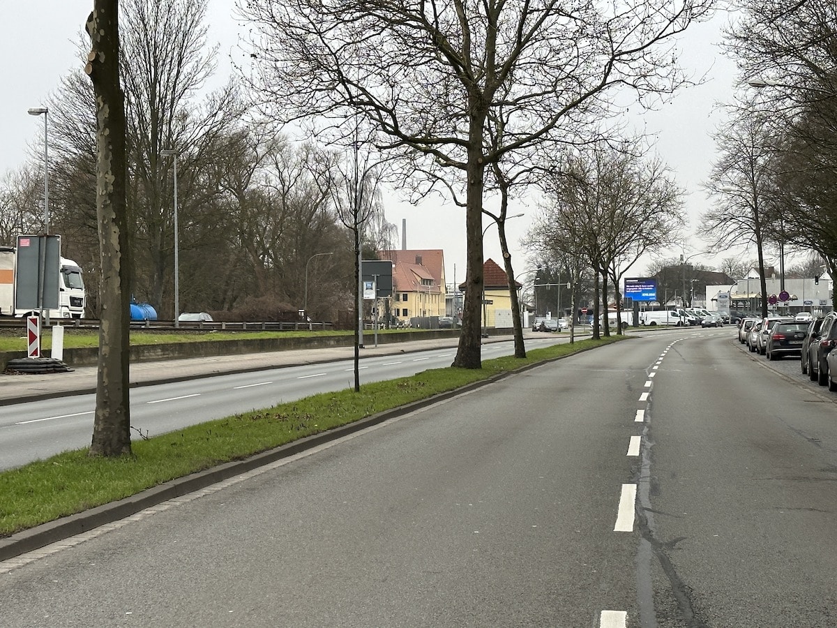 Hansastraße in Höhe der Wachsbleiche. / Foto: Pohlmann