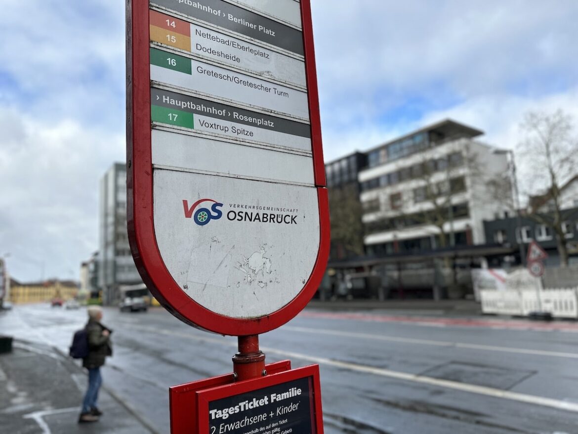 Bushaltestelle in der Johannisstraße Osnabrück