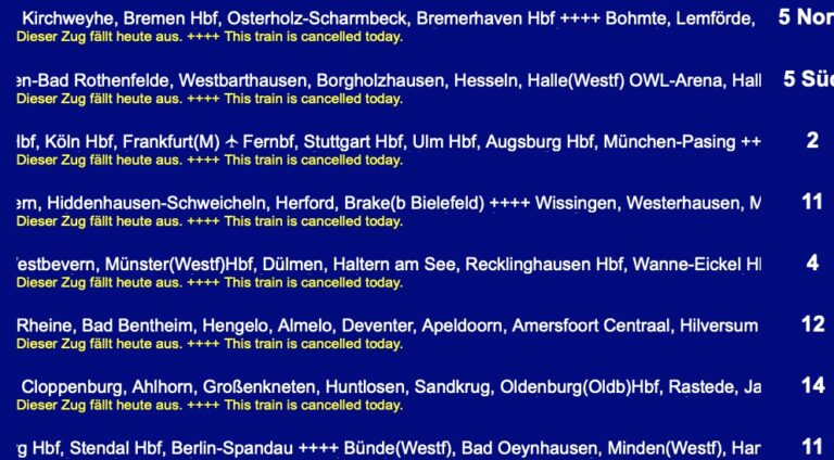 Verkehrsstreik sorgt in Osnabrück vor allem für Ausfälle der Bahn und am FMO