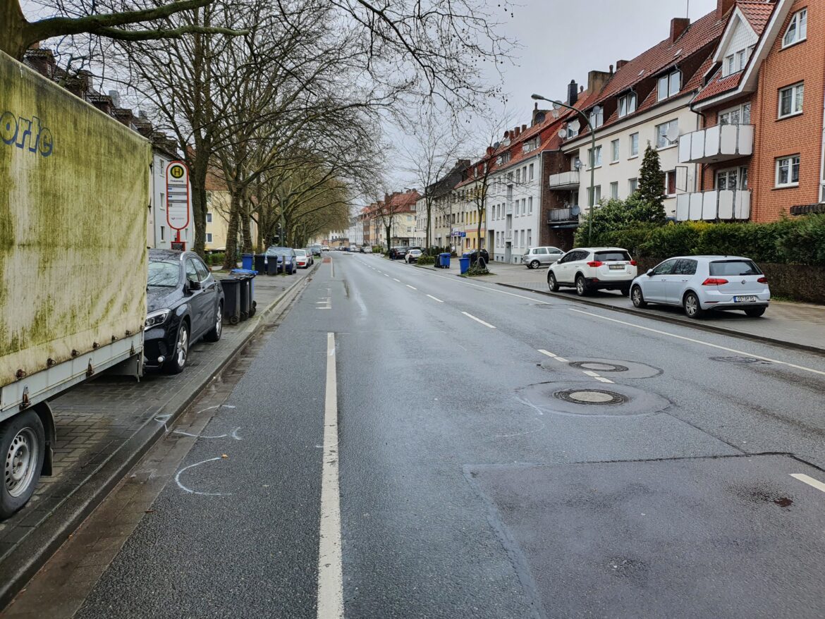 Unfallort an der Mindener Straße / Foto: Westermann