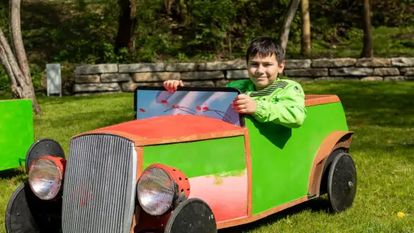 Nicht nur modern, sondern auch "Oldschool" sind die Kleinsten unterwegs. / Foto: Dieter Reinhard