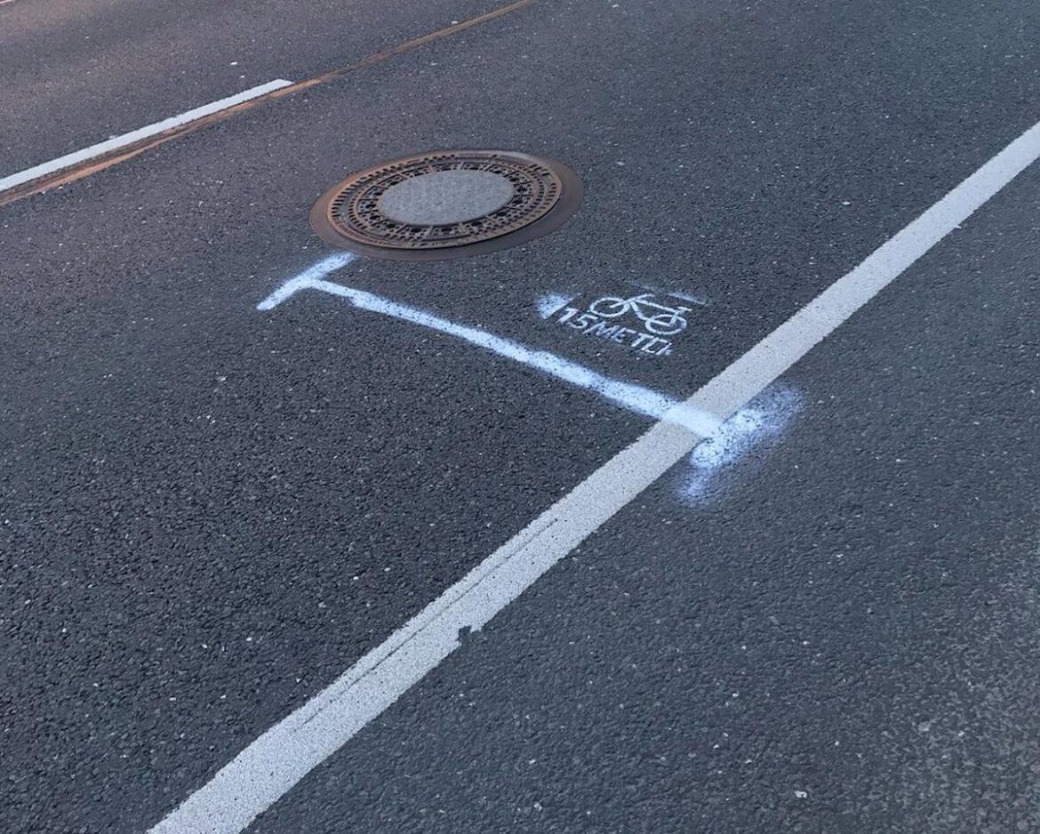 Markierungen auf dem Osnabrücker Wall / Foto: XR