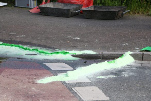 Gefahrguteinsatz: Traktor-Anhänger in Bissendorf umgekippt