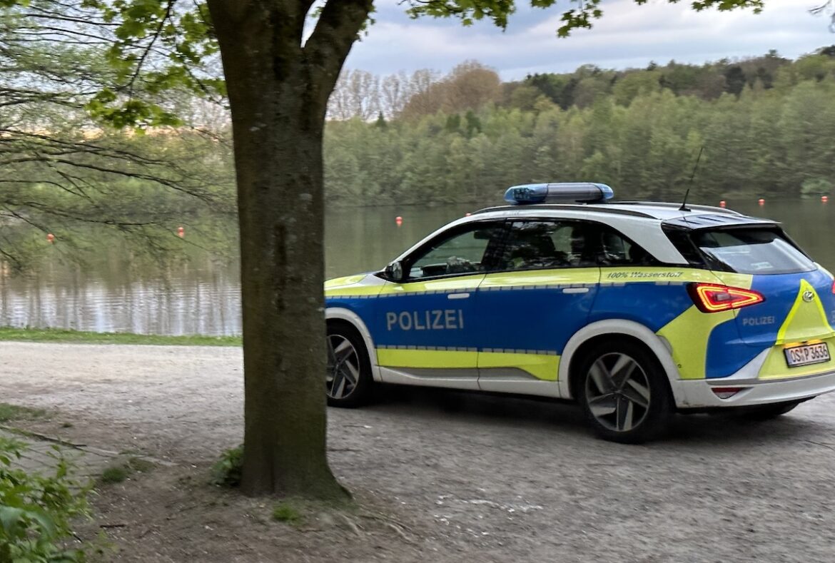 Polizei am Rubbenbruchsee