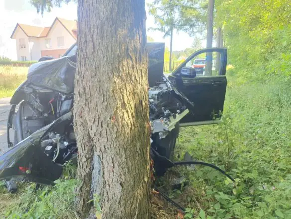 PKW prallt vor Baum in Georgsmarienhütte, Notrufsystem löst aus