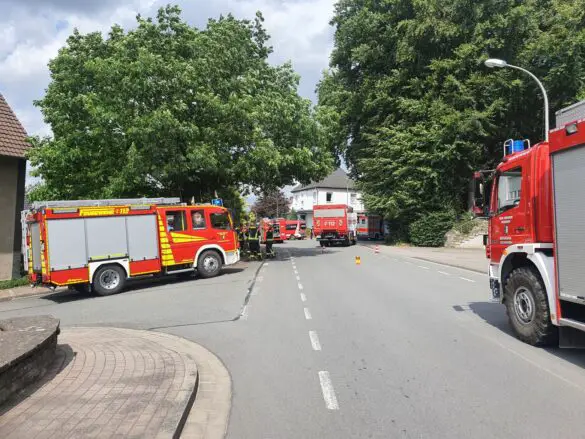 Feuer in Wohnhaus in Bissendorf, Waschmaschine brennt