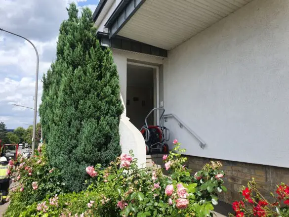 Feuer in Wohnhaus in Bissendorf, Waschmaschine brennt