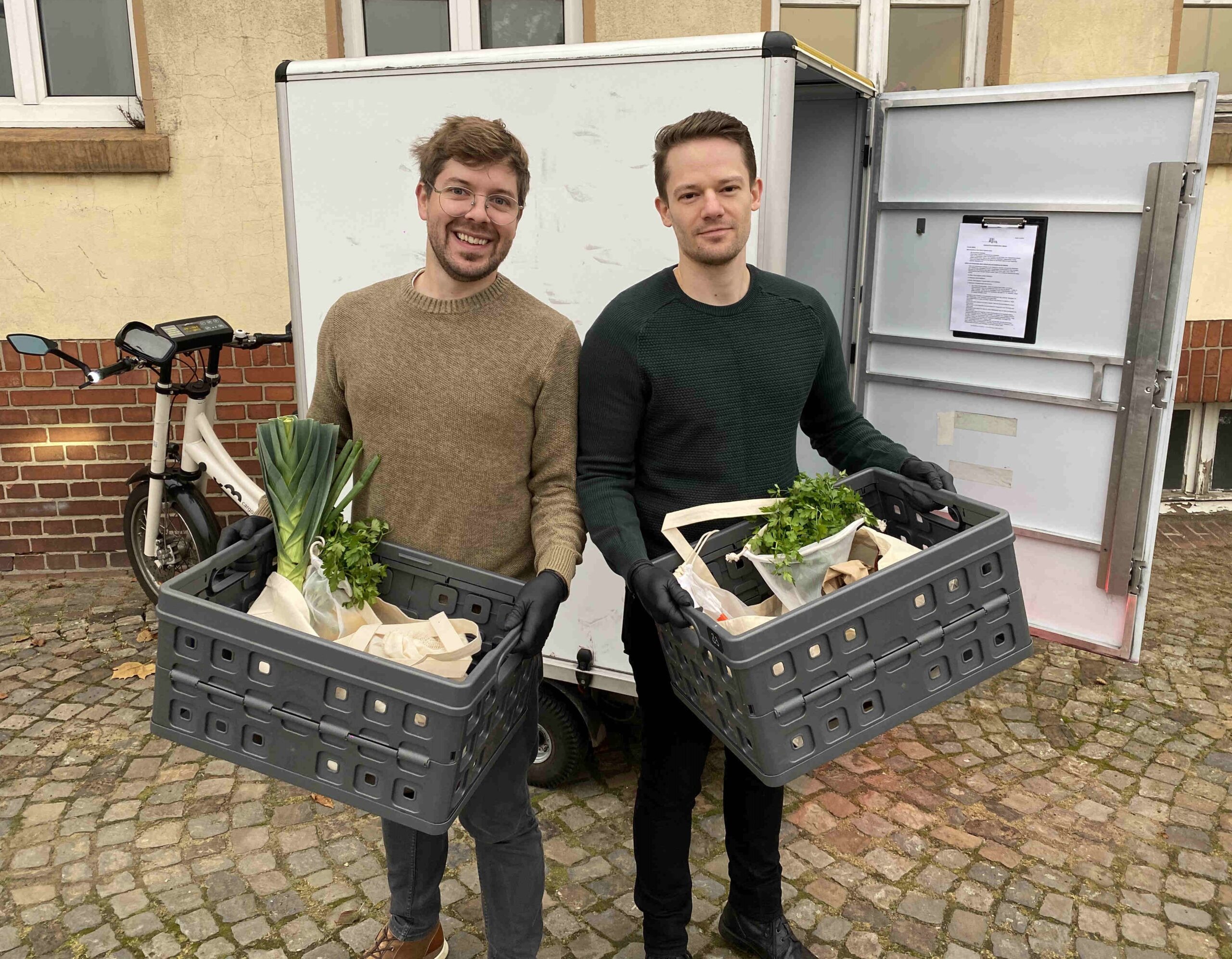 Vor etwa vier Jahren gründeten Martin Janßen und Dmitry Yaskov das Food-Startup Bauer Nebenan. / Foto: Bauer Nebenan