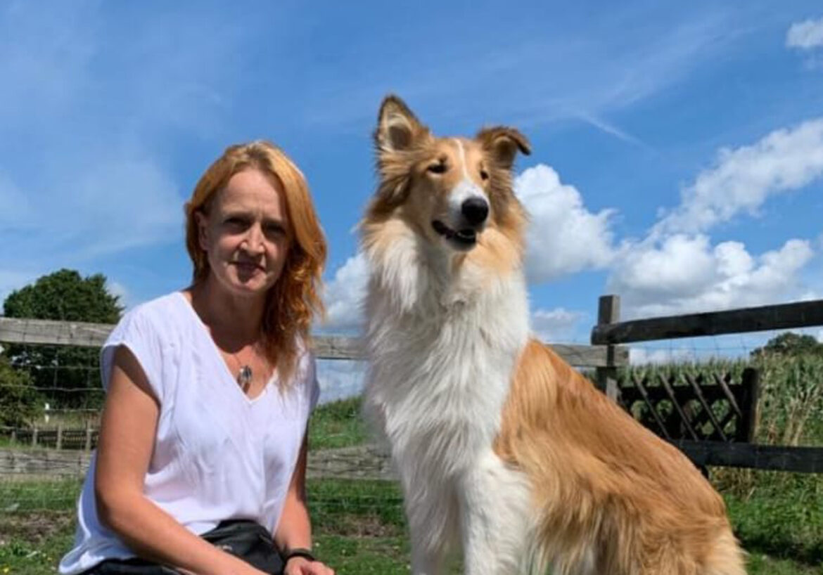 Hundetrainerin Doris Rode-Rosga und Filmhund Lassie