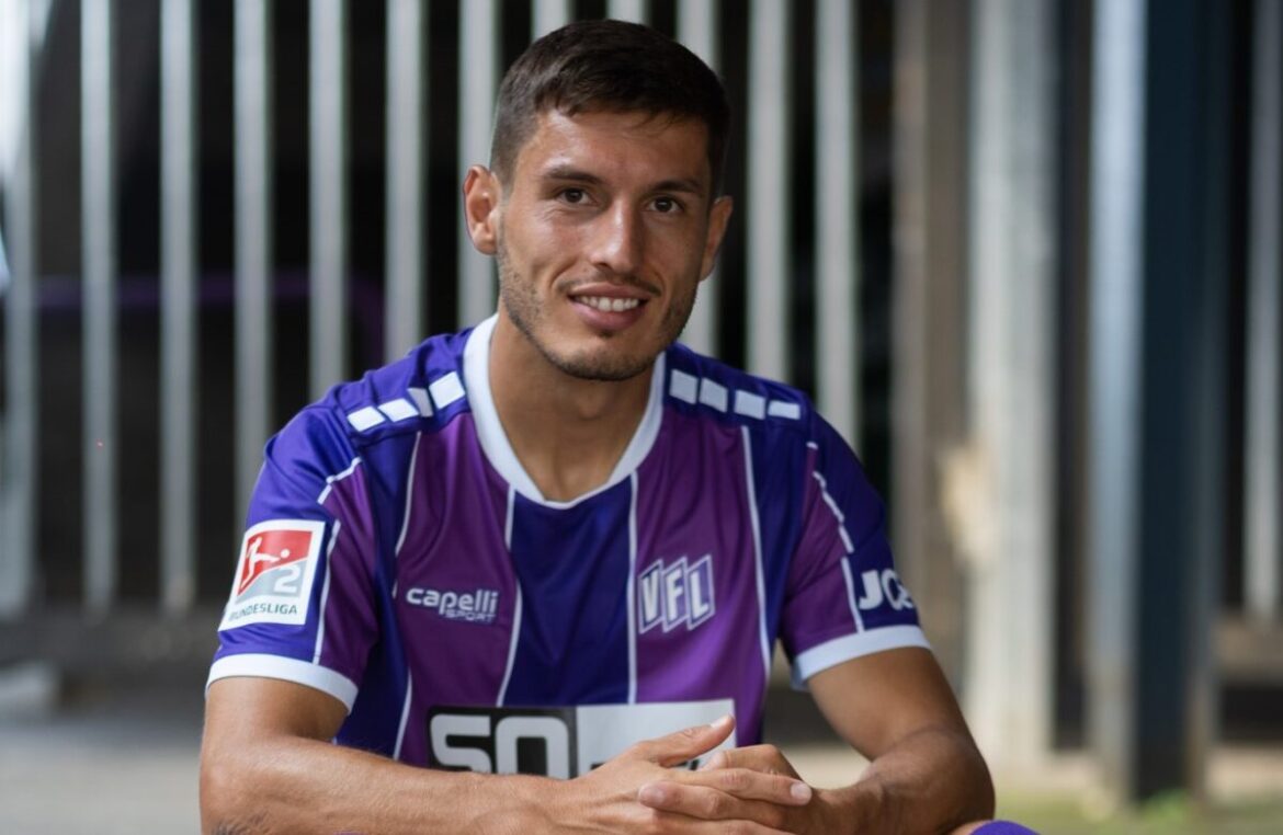 Bashkim Ajdini im neuen Trikot. / Foto: VfL Osnabrück (Drehteam)