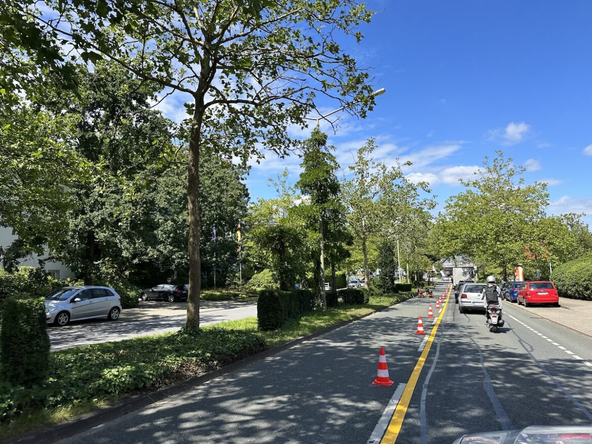 An der Bornau wird vorbereitet für die Baustelle