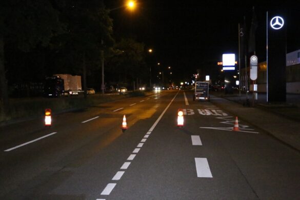 Weitere Absperrung an Hofausfahrt