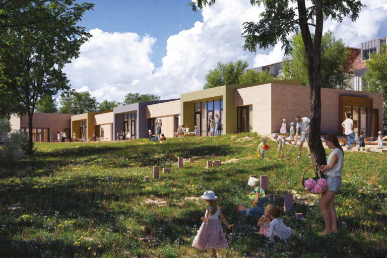 So soll das Krippenhaus in Kloster Oesede gemäß der Visualisierung der ausführenden Architekten aussehen. / Bildgrafik: Büro ReindersArchitekten BDA