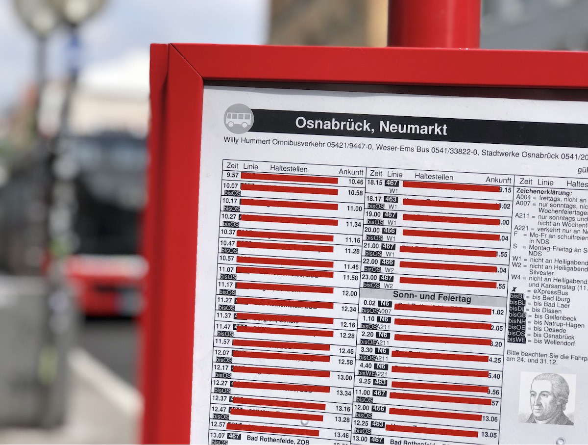 Streichungen im Busverkehr