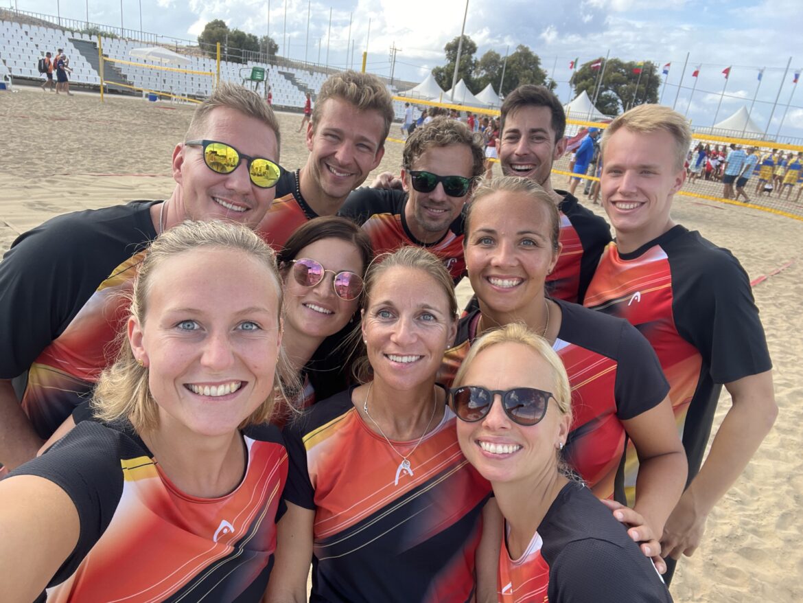 Gemeinsam mit dem deutschen Team feiern sie die starke Platzierung bei der EM. / Foto: OSC