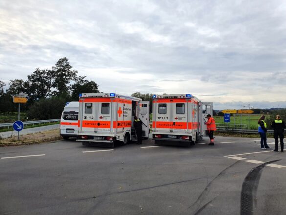 Rettungswagen an Unfallort