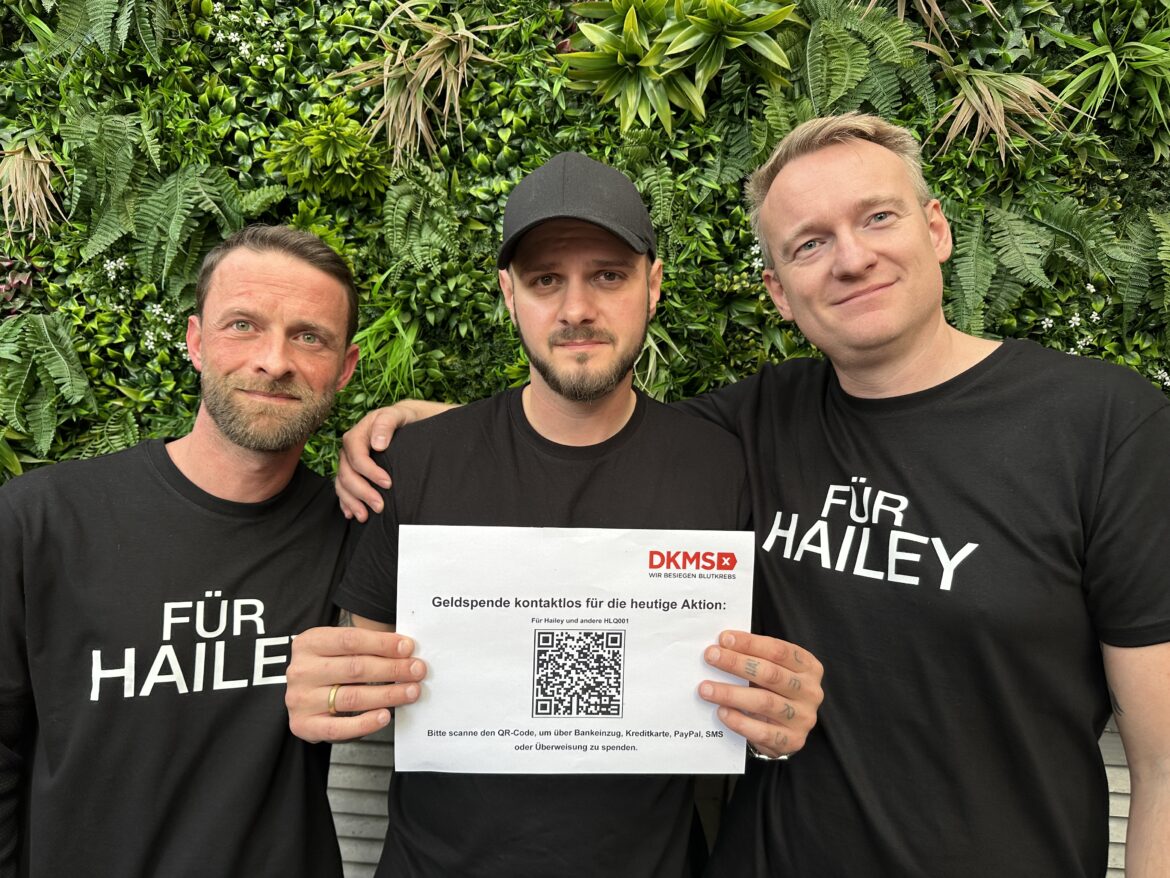 Ben, Jers und Viktor bei der Typisierungsaktion im Virage / Foto: Pohlmann