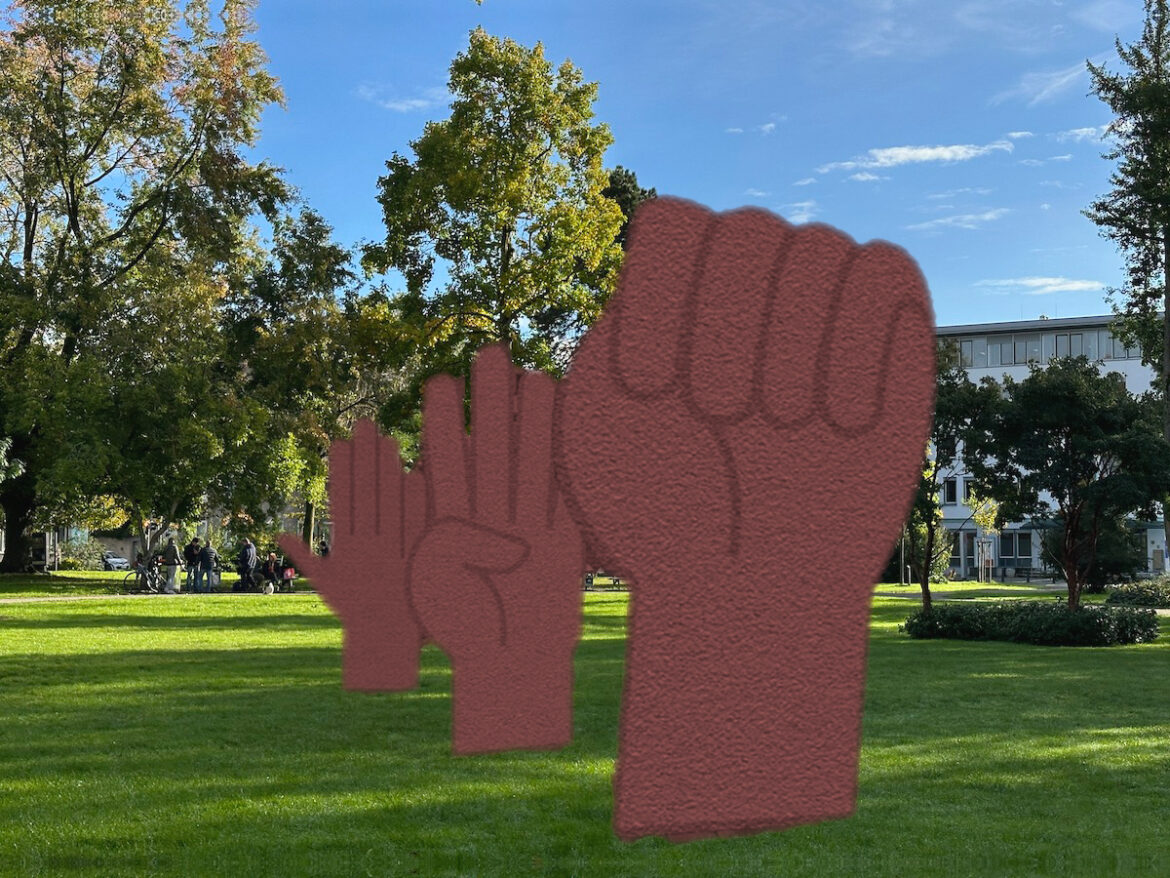 So könnte das Mahnmal von Irène Mélix aussehen / Montage basierend auf Entwurf der Künstlerin, Pohlmann