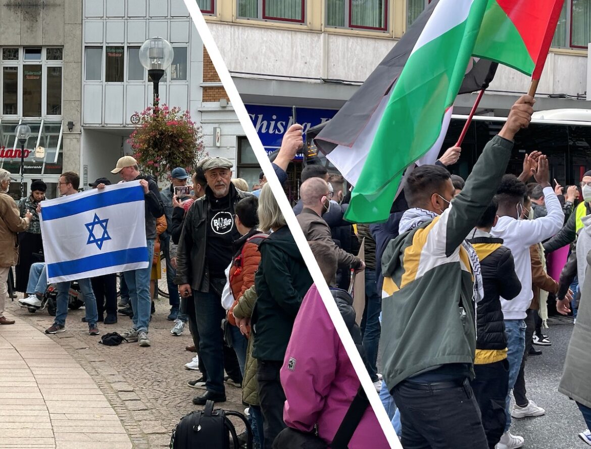 Demonstrationen Pro-Israel und Pro-Palästina