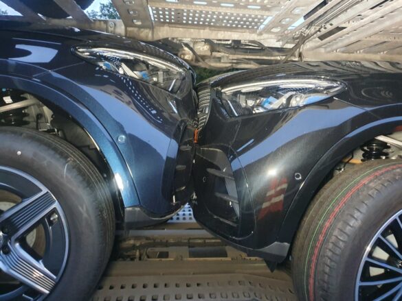 Auffahrunfall mit zwei LKW – erneut Stau auf der A1 am Morgen. / Foto: Heiko Westermann Auffahrunfall mit zwei LKW - erneut Stau auf der A1 am Morgen