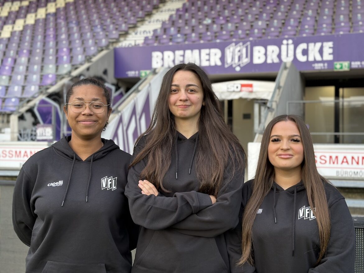 VfL-VBLCC-Team: Josephine Ojih, Selin Simsek, Vinicia de Oliveira Branco