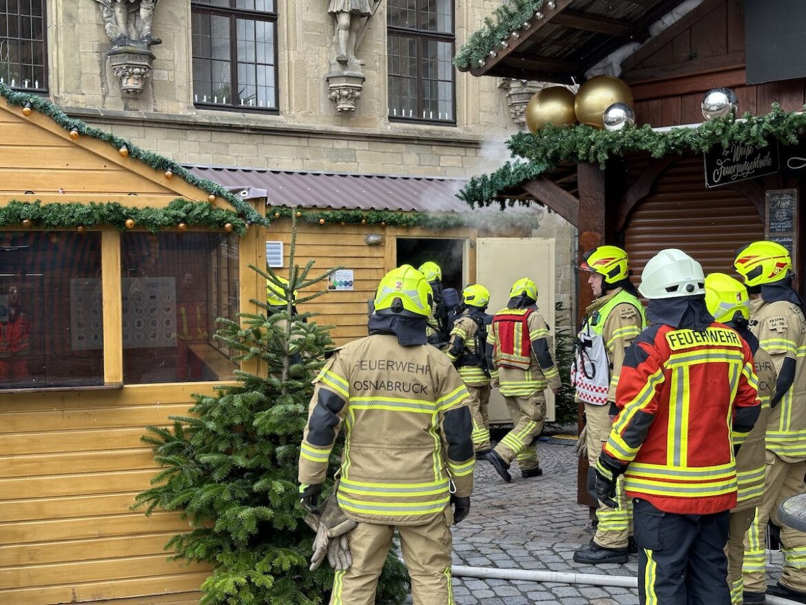Feuerwehreinsatz auf dem Osnabrücker Weihnachtsmarkt