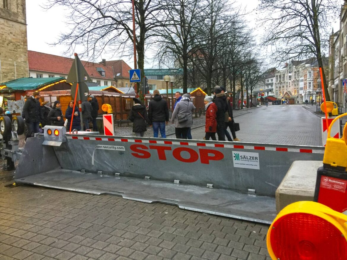 Absperrung Weihnachtsmarkt Osnabrück
