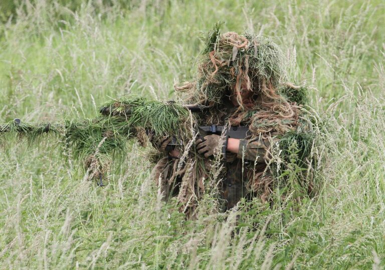 Getarnter Soldat