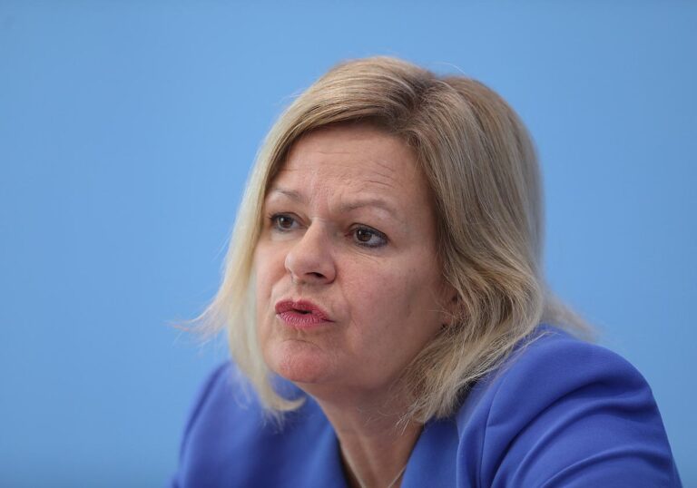 Bundesinnenministerin Nancy Faeser (SPD)