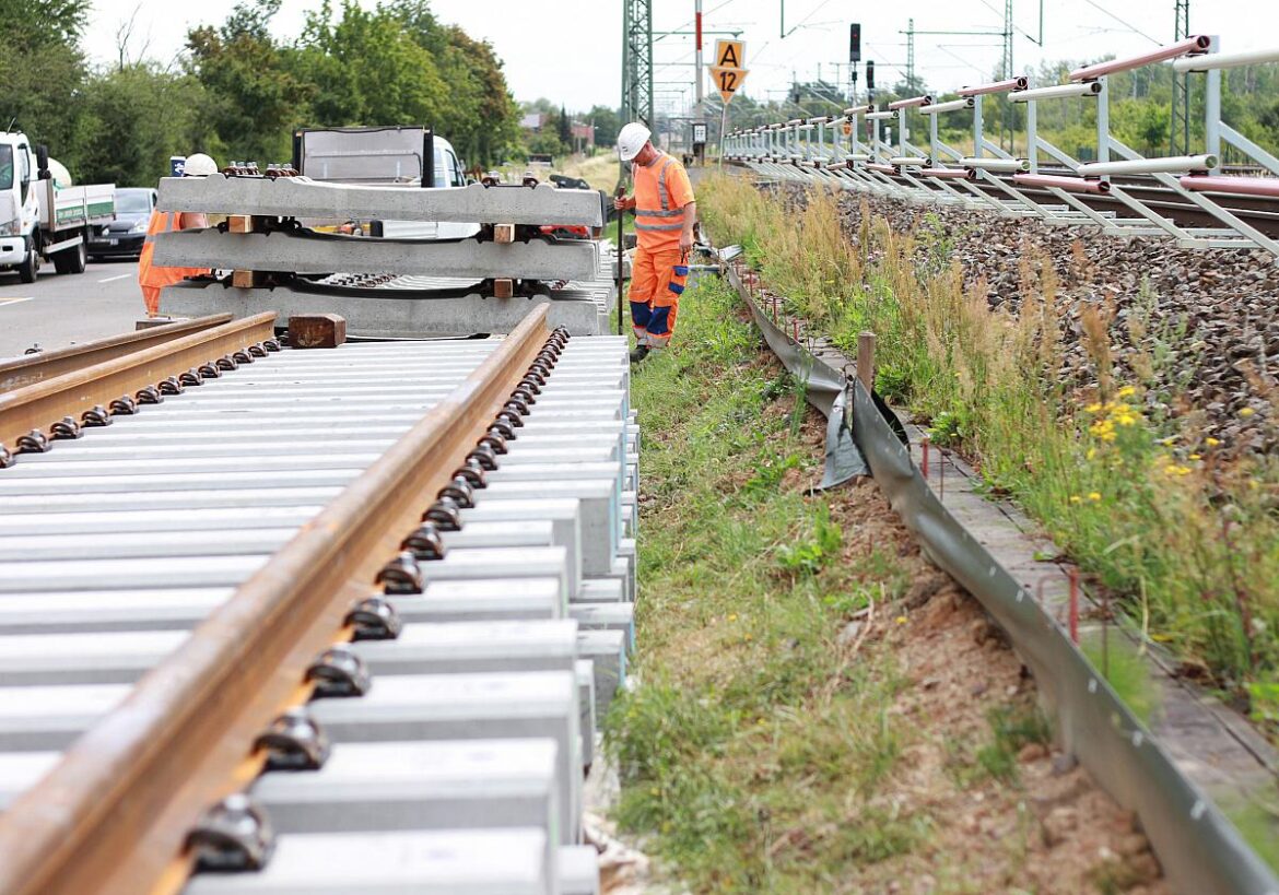 Baustelle Schienensanierung