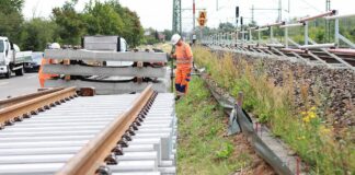 Baustelle Schienensanierung