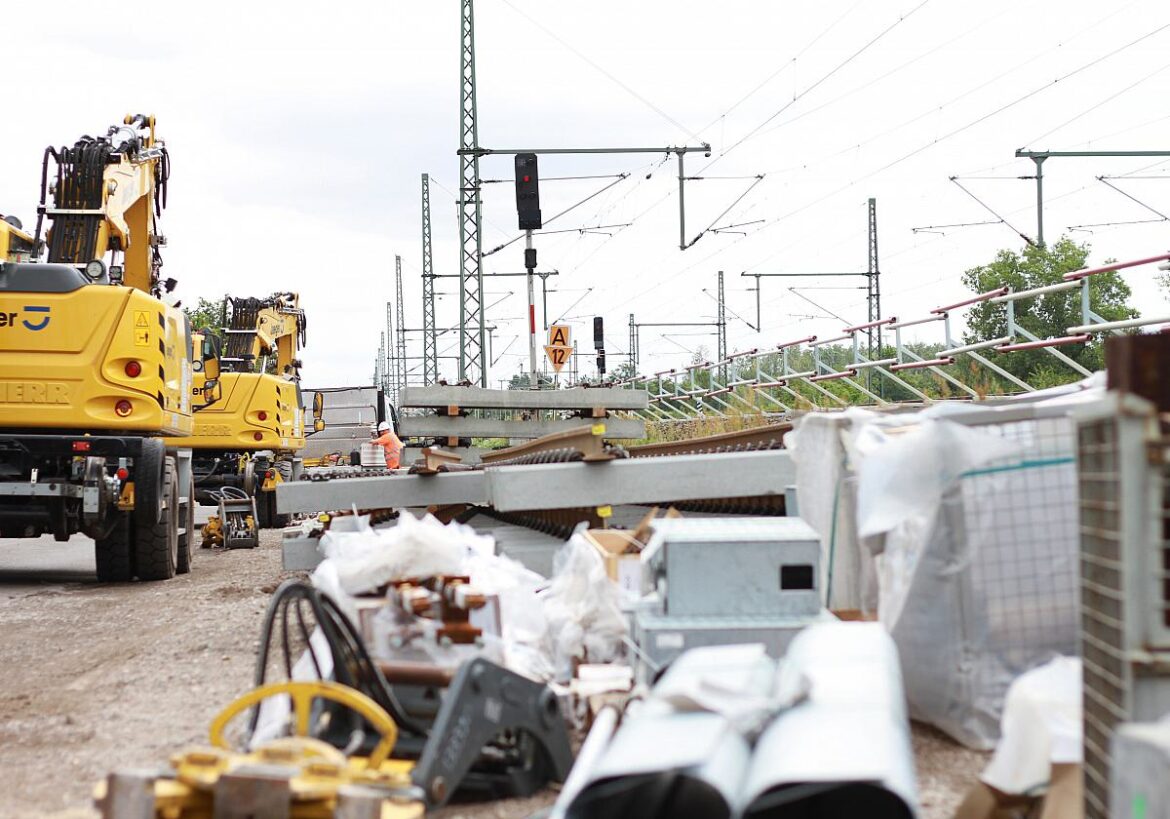 Baustelle Schienensanierung