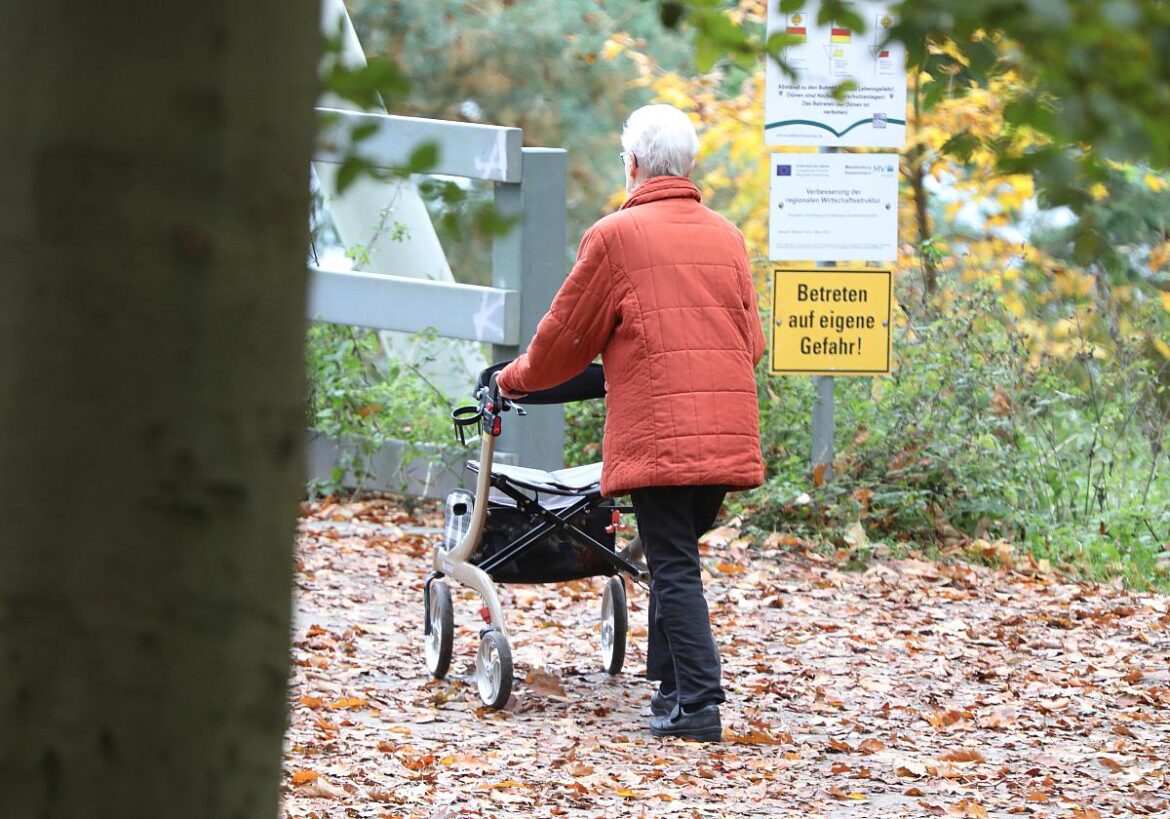Rentnerin am Rollator