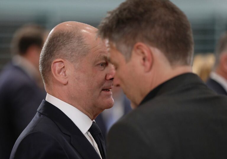 Olaf Scholz (SPD) und Robert Habeck (Grüne)