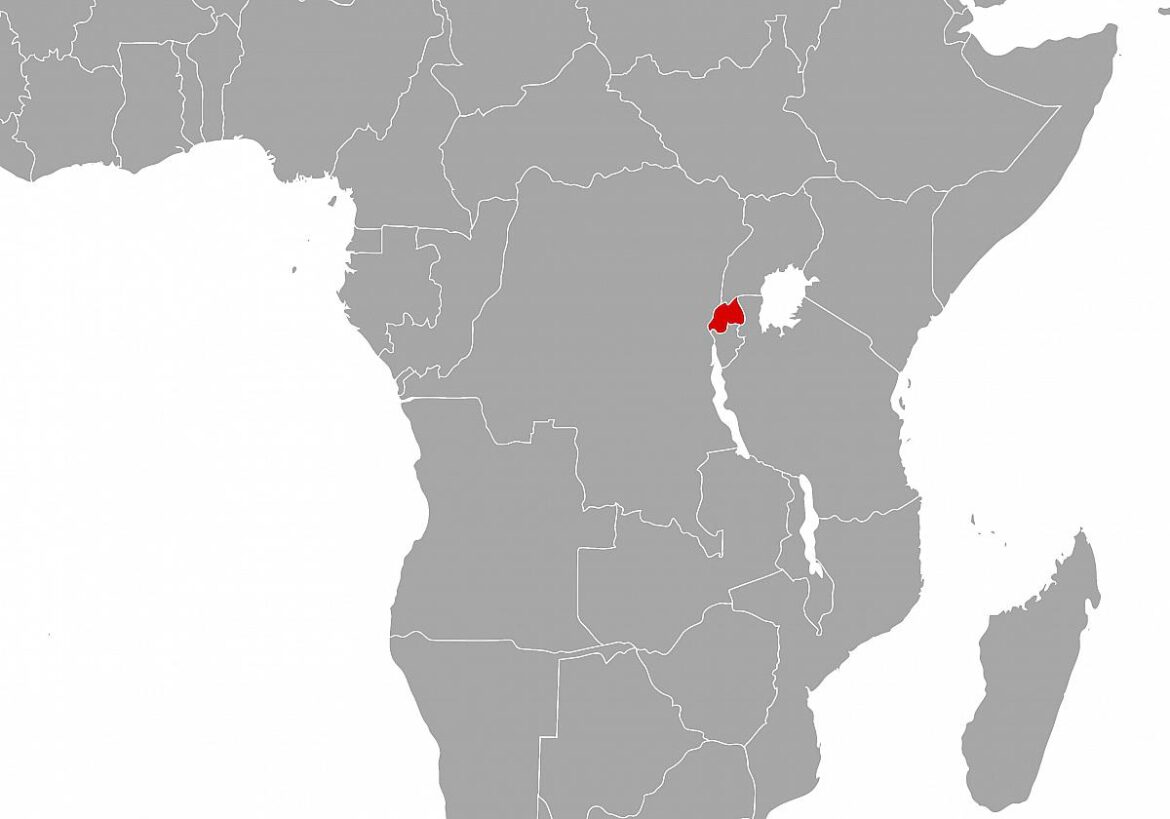 Ruanda auf der Landkarte