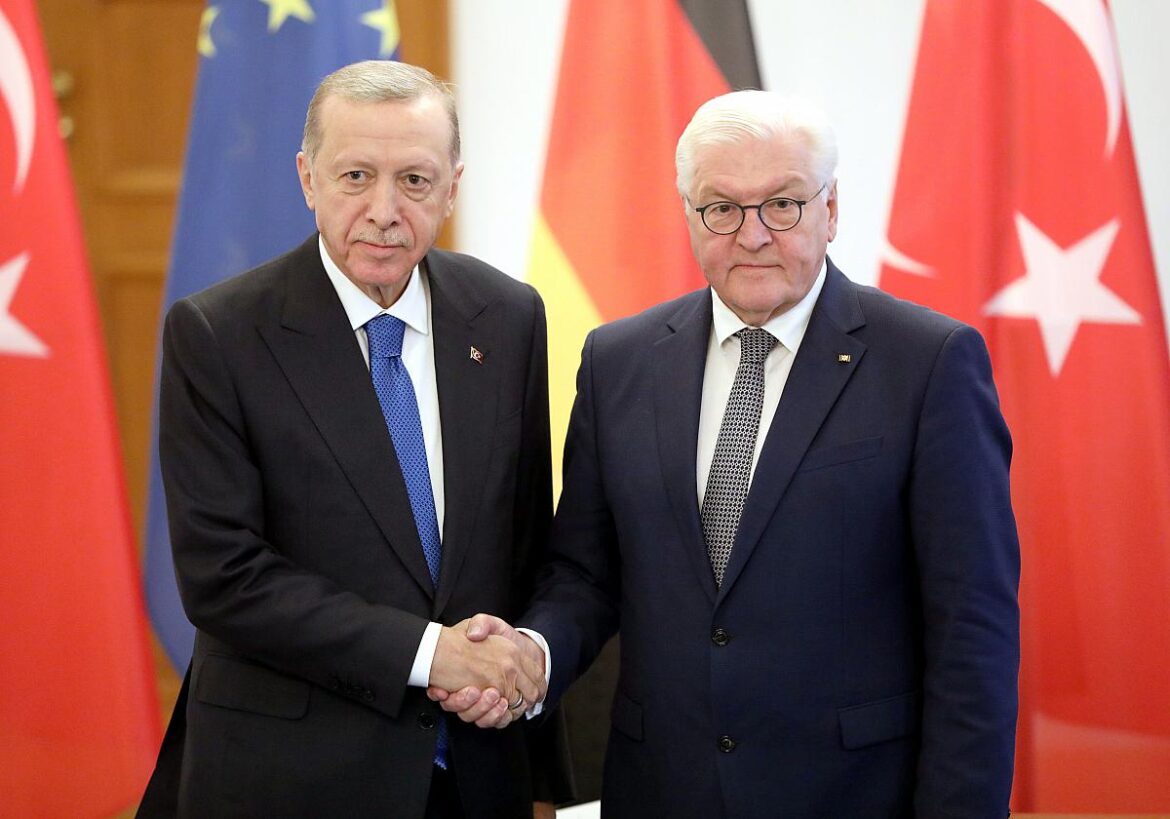 Türkischer Präsident Erdogan und Bundespräsident Frank-Walter Steinmeier