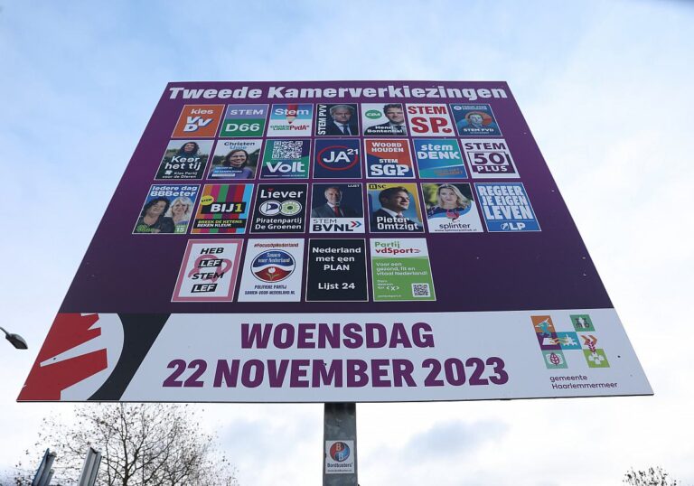 Wahlplakate Niederlande Parlamentswahlen